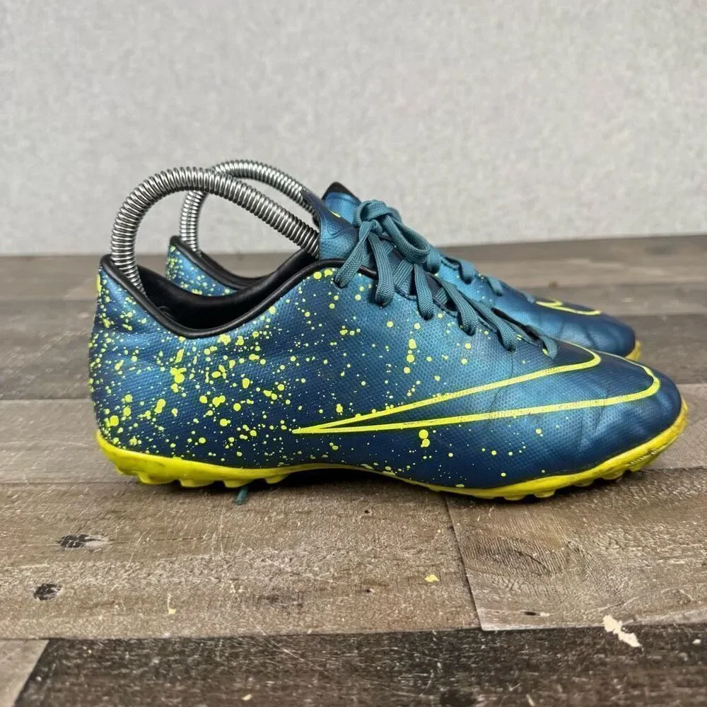 Nike Mercurial Size 5Y Victory TF Turf Soccer Cleat 651646-440 Squadron Blue